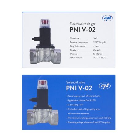 PNI 3/4" elektromos gázelzáró szelep (ACT-V02)