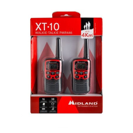 Midland XT10, 4km-es, akkumulátoros adó-vevő, dokkolóval (	C1176)