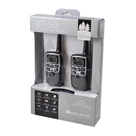 Midland XT50, 8km-es, akkumulátoros adó-vevő, dokkolóval (C1178)