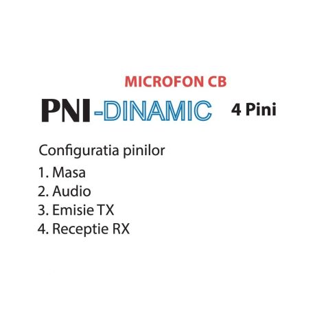 PNI Dinamikus 4 PIN-es CB mikrofon (DINAMIC4)