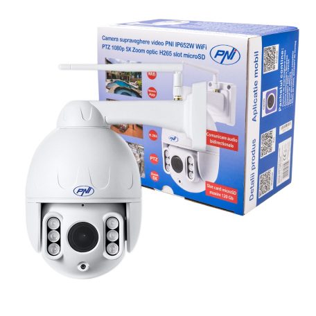 PNI 2.0Mp-es, FullHd, mini PTZ, IP robotkamera WiFi-vel, microSd foglalattal, 5x zoom (PNI-652W)