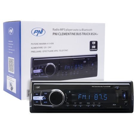 PNI Kamionos/autós Bluetooth autórádió RDS-el, 12-24V + 13cm-es 3 utas hangszórópár (PNI-AK003)