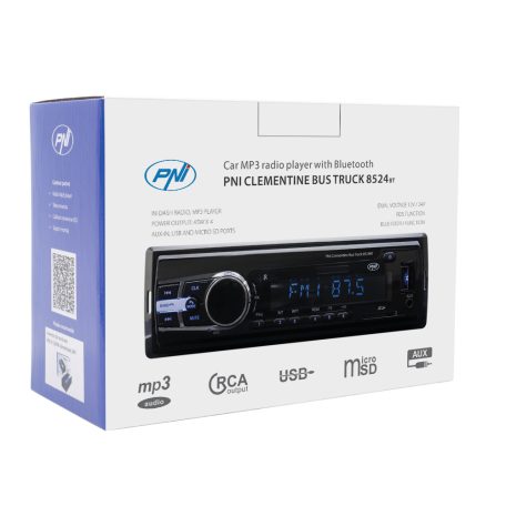 PNI Kamionos/autós Bluetooth autórádió RDS-el, 12-24V + 13cm-es 3 utas hangszórópár (PNI-AK003)