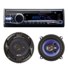   PNI Kamionos/autós Bluetooth autórádió RDS-el, 12-24V + 16.5cm-es 3 utas hangszórópár (PNI-AK004)