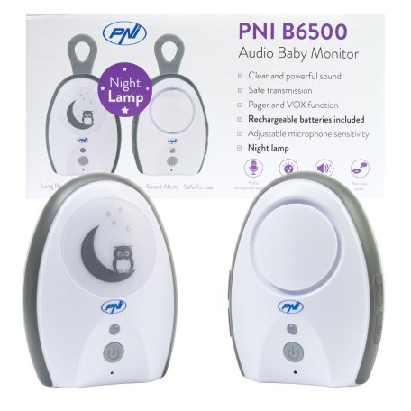 PNI Akkumulátoros bébifigyelő, duplex hanggal, USB-vel, led lámpával (PNI-B6500)