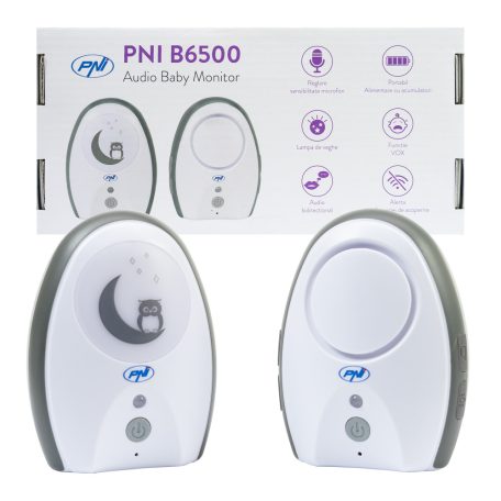 PNI Akkumulátoros bébifigyelő, duplex hanggal, USB-vel, led lámpával (PNI-B6500)