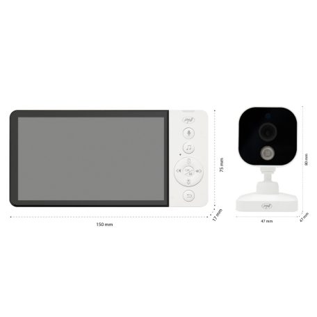 PNI Vezeték nélküli, videós babafigyelő, hőmérséklet mérővel és beépített akkumulátorral (PNI-BM500)