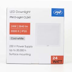 PNI Mennyezeti LED lámpatest, 24W, 6500K (PNI-CL241)