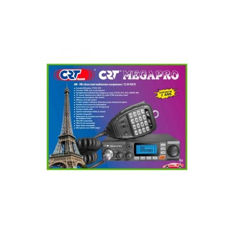 CRT CB rádió 12/24V, ASQ, AM/FM (PNI-CRTMEGAPRO)