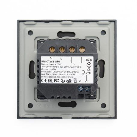 PNI Intelligens WiFi-s, vezetékes termosztát, gázkazánok vezérlésére fekete (PNI-CT25B)