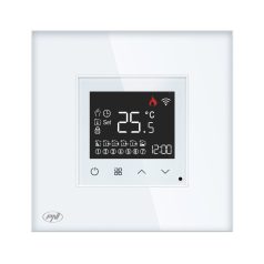  PNI Intelligens WiFi-s, vezetékes termosztát, elektromos padlófűtésekhez, szivattyúkhoz fehér (PNI-CT26W)