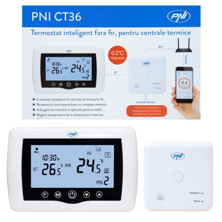 PNI Intelligens WiFi-s termosztát beltéri vezérlővel (PNI-CT36)