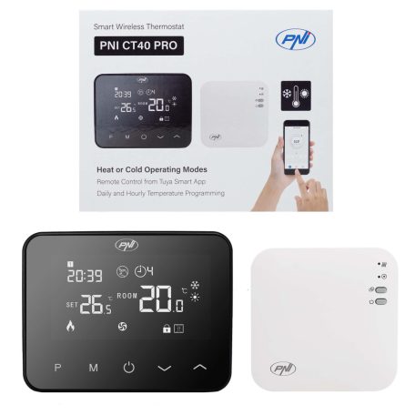 PNI Intelligens WiFi-s termosztát beltéri vezérlővel (PNI-CT40)