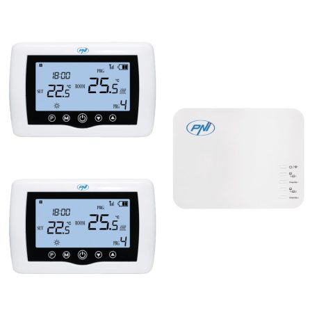 PNI 2 zónás WiFi-s termosztát 2db beltéri vezérlővel (PNI-CT410)
