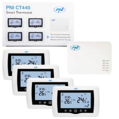   PNI 4 zónás WiFi-s termosztát 4db beltéri vezérlővel (PNI-CT440)