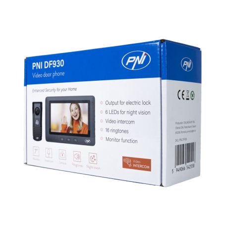 PNI Vezetékes videó kaputelefon monitorral (PNI-DF930)