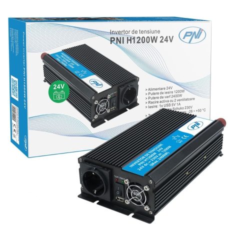 PNI Nagy teljesítményű inverter 24V->230V (PNI-H1200W24V)