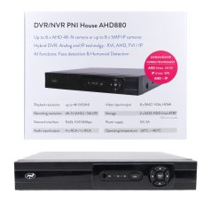   PNI 8 csatornás rögzítő, DVR, max. 8db 4K-s kameráig (PNI-HOUSEA880)