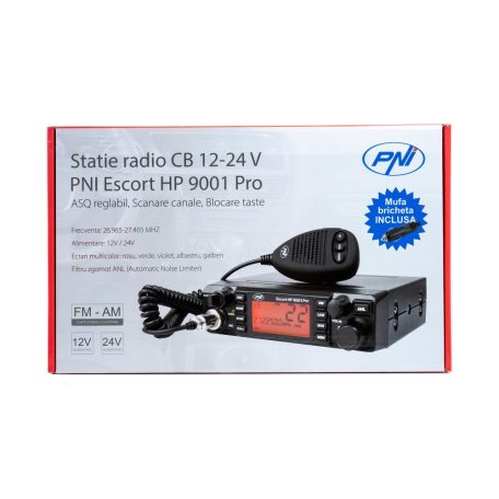 PNI CB rádió 12V, AM/FM, többszínű kijelzővel (PNI-HP9001)