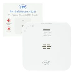   PNI WiFi-s szénmonoxid érzékelő és figyelmeztető, beépített szirénával (PNI-HS281)