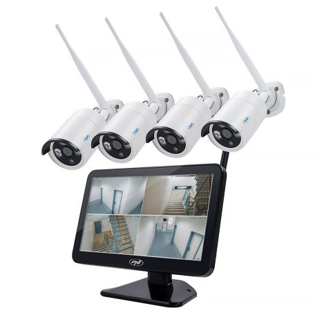 PNI 4 kamerás, 2.0MP-es FullHd, IP Wi-Fi szett LCD monitorral (PNI-HSWIFI650)