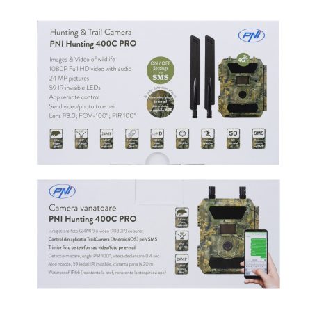 PNI FullHd vadkamera, GPS-szel, 4G LTE modullal (PNI-HU400PRO)