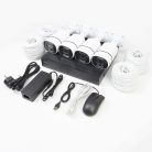 PNI 4 kamerás 4K felbontású, IP POE kamerarendszer, beépített mikrofonokkal (PNI-IP-POE8)