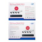 PNI 4 kamerás 4K felbontású, IP POE kamerarendszer, beépített mikrofonokkal (PNI-IP-POE8)