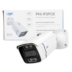   PNI 3.0Mp-es SuperHd, POE, IP csőkamera, mikrofonnal, beépített Infra és fehér leddel (PNI-IP03POE)