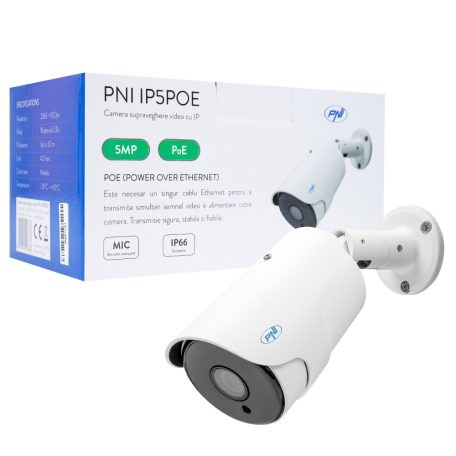  PNI 5.0Mp-es IP POE kamera, beépített mikrofonnal (PNI-IP05POE)