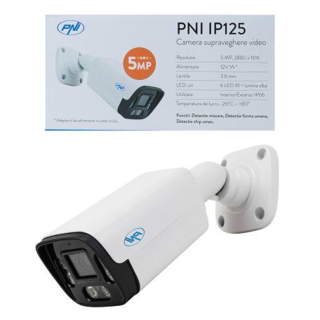  PNI 5.0Mp-es IP kamera, LED fény + Infra (PNI-IP125)