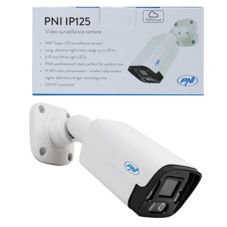  PNI 5.0Mp-es IP kamera, LED fény + Infra (PNI-IP125)