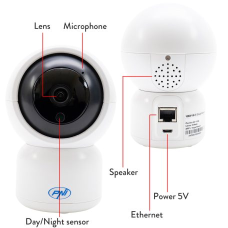 PNI FullHd, éjjellátó, robotkamera beépített WiFi antennával (PNI-IP394)