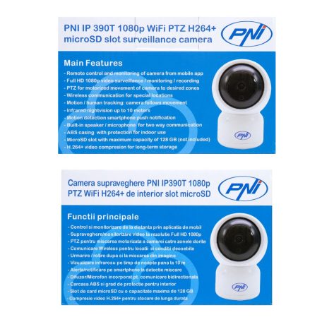 PNI FullHd, éjjellátó, robotkamera beépített WiFi antennával (PNI-IP394)
