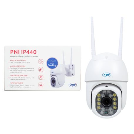 PNI 4.0Mp-es, SuperHd, mini, IP robotkamera dupla WiFi-vel, microSd foglalattal, mozgás követéssel (PNI-IP440)