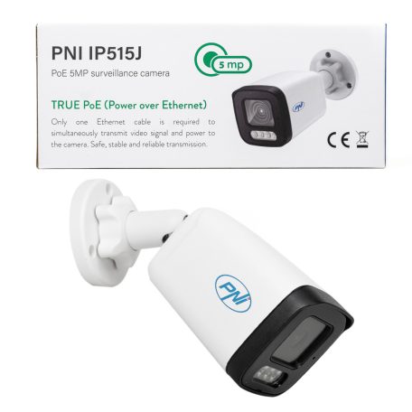 PNI 5.0Mp-es POE IP kamera, LED fény + Infra (PNI-IP515J)
