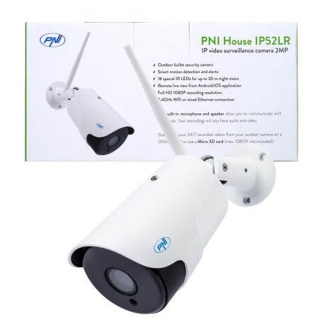 PNI FullHd, WiFi-s, IP csőkamera, mikrofonnal és hangszóróval (PNI-IP52LR)