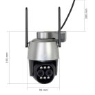 PNI 4.0Mp-es, dupla lencsés, IP robotkamera dupla WiFi-vel, microSd foglalattal, mozgás követéssel (PNI-IP574)