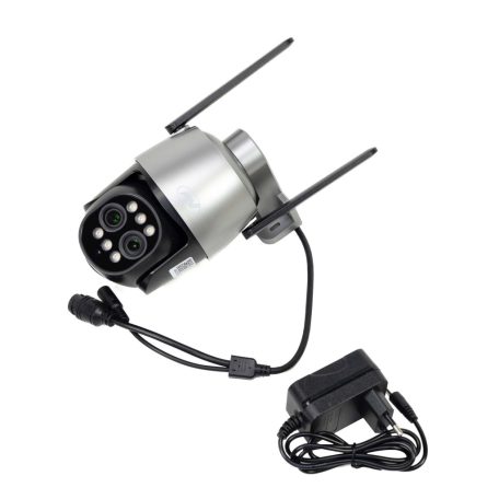 PNI 4.0Mp-es, dupla lencsés, IP robotkamera dupla WiFi-vel, microSd foglalattal, mozgás követéssel (PNI-IP574)