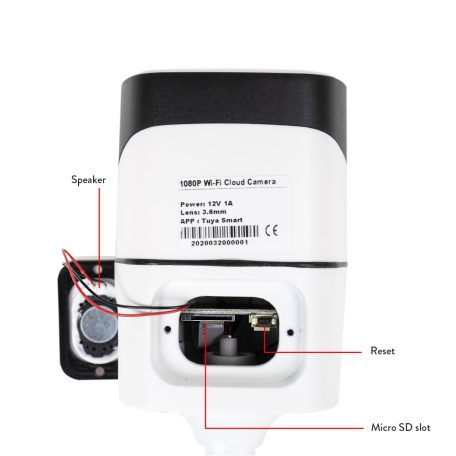 PNI FullHd, dupla WiFi-s, IP csőkamera, mikrofonnal és hangszóróval (PNI-IP649)