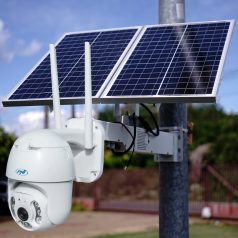   PNI FullHd napelemes IP robotkamera 4G SIM kártya, microSd, mozgás követés (PNI-IP65-KIT)