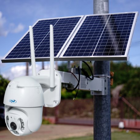 PNI FullHd napelemes IP robotkamera 4G SIM kártya, microSd, mozgás követés (PNI-IP65-KIT)