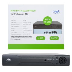   PNI Ip rögzítő, NVR, max. 16db 4K felbontású ip kamerához (PNI-IP716LR)