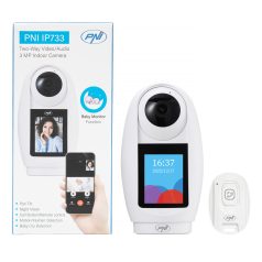   PNI 3.0Mp-es, kijelzős WiFi beltéri IP kamera, babafigyelő funkcióval, bluetooth mikrofonnal (PNI-IP733)