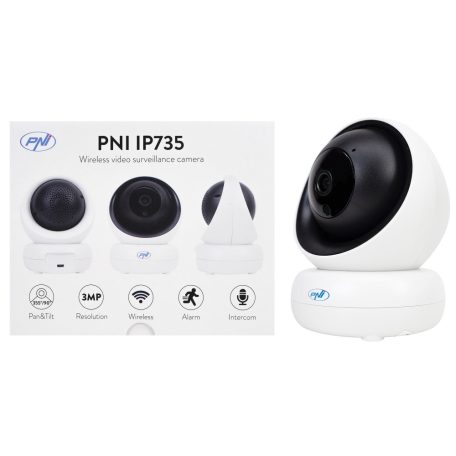 PNI 3.0Mp-es SuperHd, WiFi-s, forgatható beltéri IP kamera (PNI-IP735)