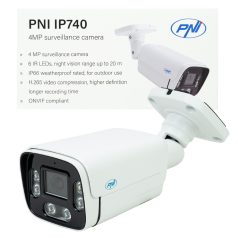   PNI 4.0Mp-es SuperHd, IP csőkamera, mikrofonnal, beépített Infra és fehér leddel (PNI-IP740)