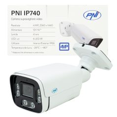   PNI 4.0Mp-es SuperHd, IP csőkamera, mikrofonnal, beépített Infra és fehér leddel (PNI-IP740)