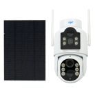PNI dupla lencsés forgatható FullHd napelemes WiFi kamera mikrofonnal (PNI-IP792)