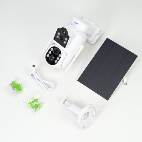 PNI dupla lencsés forgatható FullHd napelemes WiFi kamera mikrofonnal (PNI-IP792)