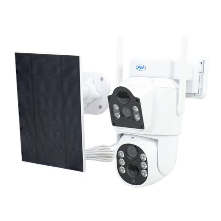 PNI dupla lencsés forgatható FullHd napelemes WiFi kamera mikrofonnal (PNI-IP792)